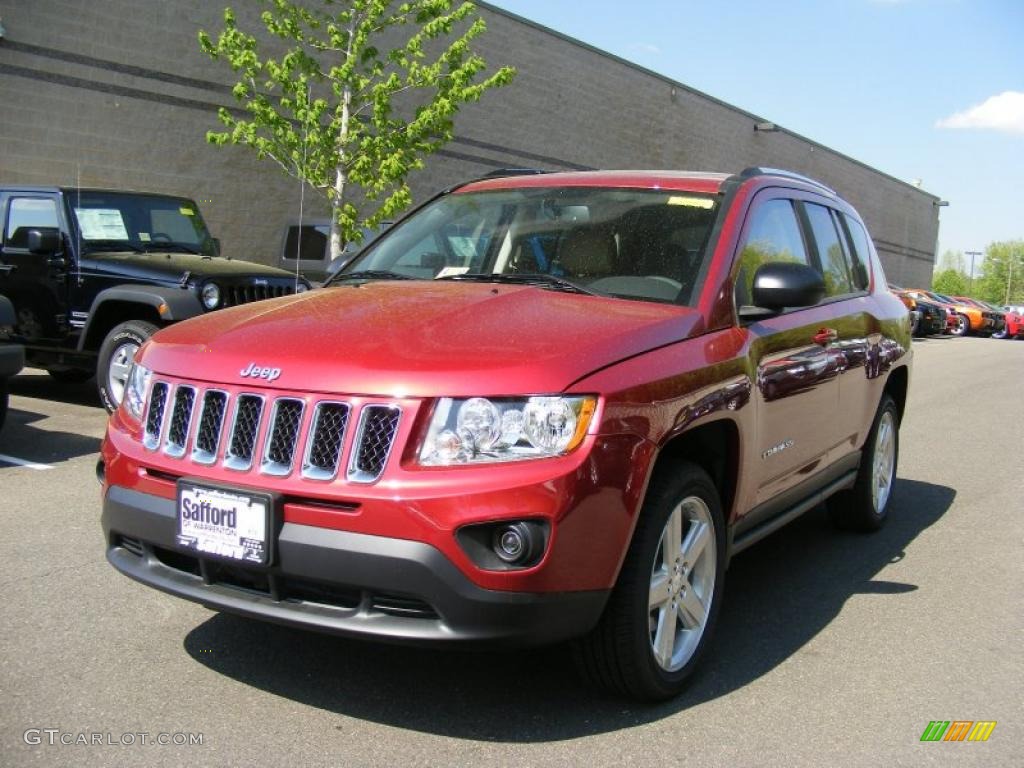 2011 Compass 2.4 Limited 4x4 - Deep Cherry Red Crystal Pearl / Dark Slate Gray/Light Pebble Beige photo #1