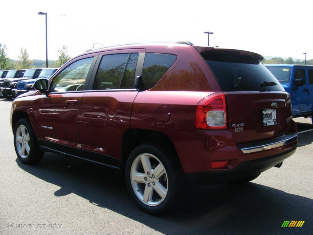 2011 Compass 2.4 Limited 4x4 - Deep Cherry Red Crystal Pearl / Dark Slate Gray/Light Pebble Beige photo #4