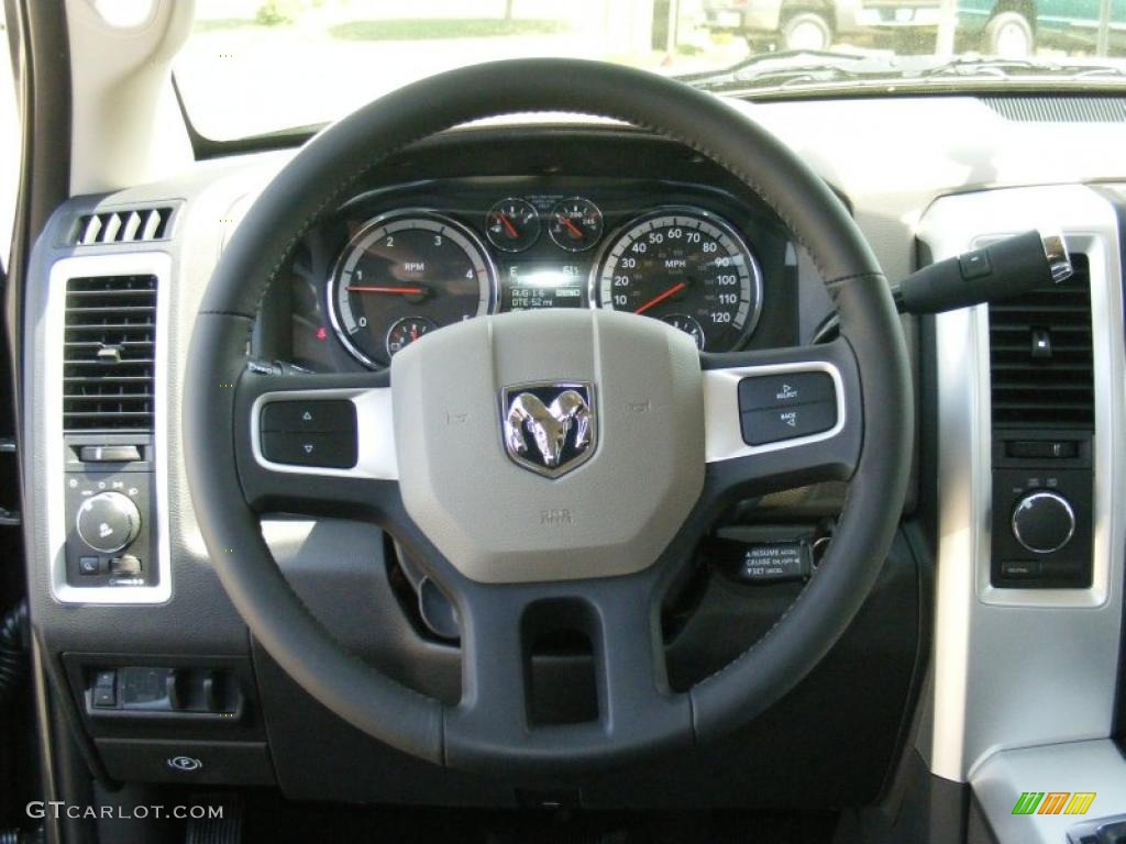 2011 Dodge Ram 3500 HD Big Horn Mega Cab 4x4 Dark Slate Gray/Medium Graystone Steering Wheel Photo #48647320