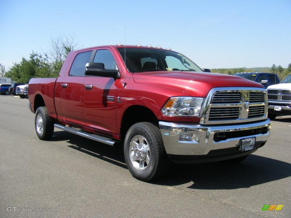 Deep Cherry Red Crystal Pearl 2011 Dodge Ram 3500 HD Big Horn Mega Cab 4x4 Exterior Photo #48647371