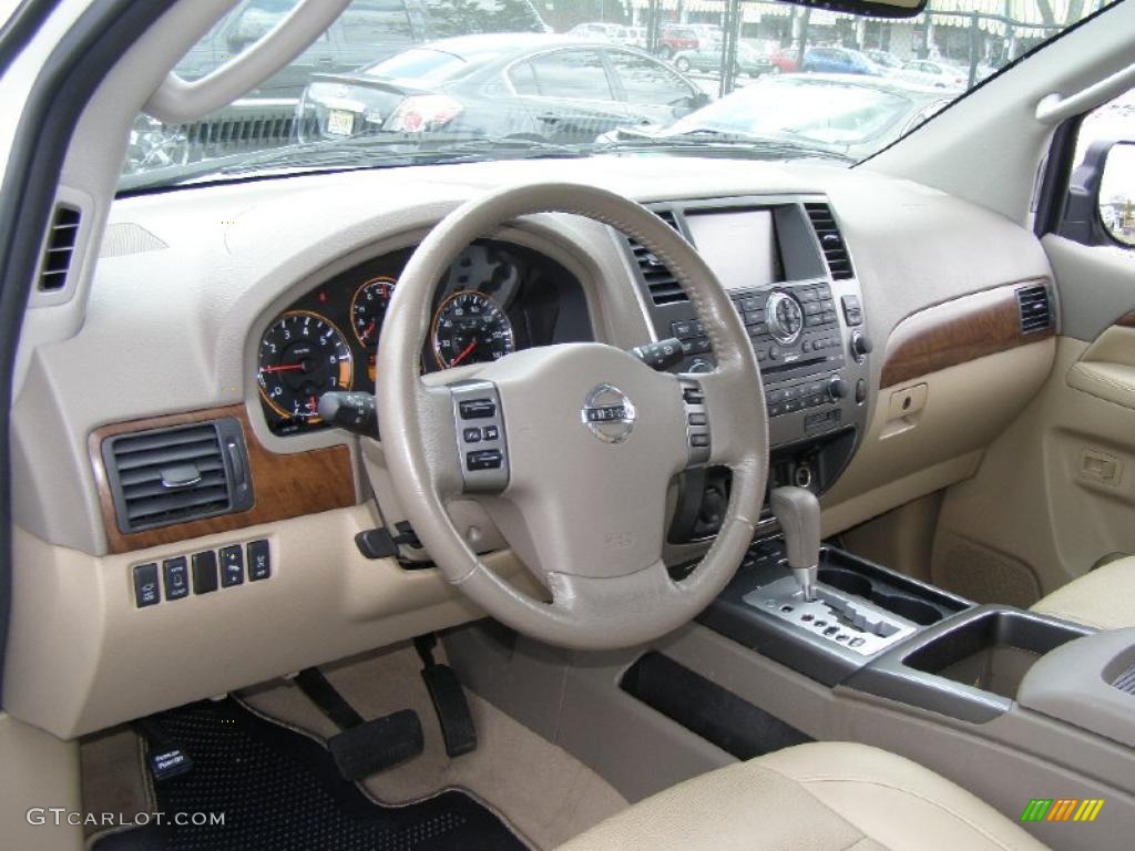 Almond Interior 2009 Nissan Armada LE 4WD Photo #48649675