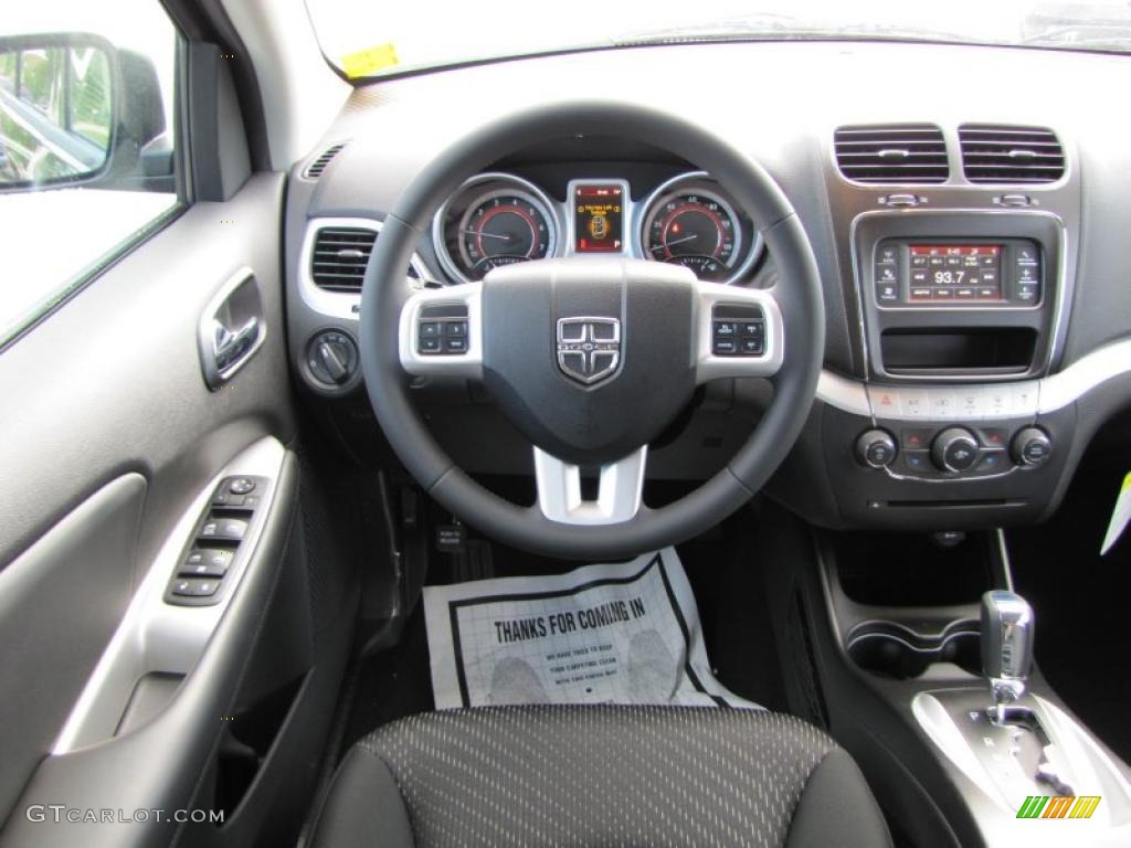 2011 Dodge Journey Express Black Steering Wheel Photo #48649846
