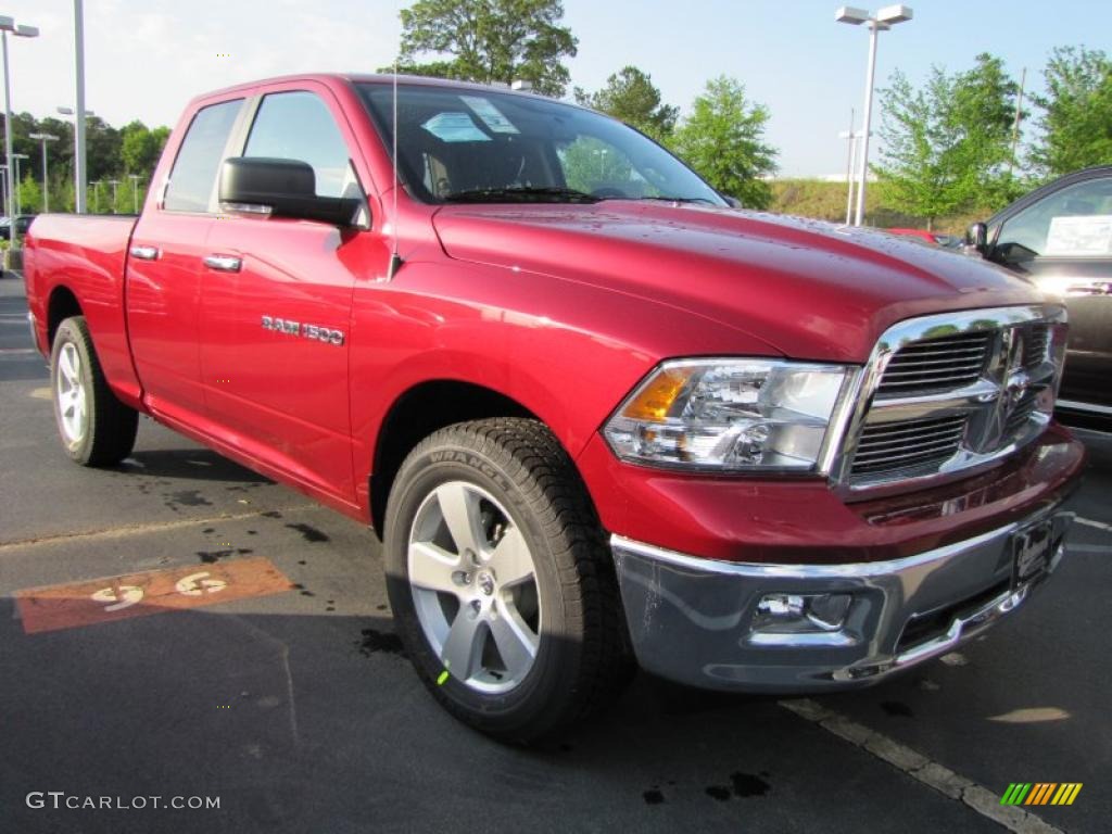 2011 Ram 1500 Big Horn Quad Cab - Deep Cherry Red Crystal Pearl / Dark Slate Gray/Medium Graystone photo #4