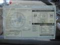 2012 Volkswagen Eos Komfort Window Sticker