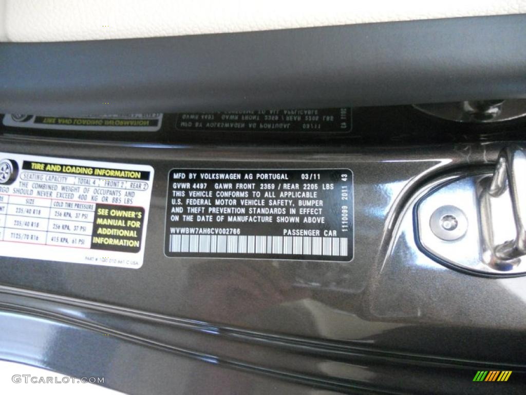 2012 Volkswagen Eos Komfort Info Tag Photo #48652045