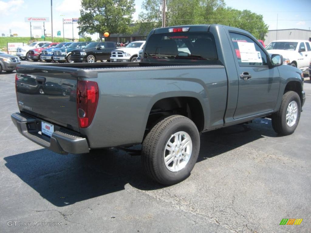 Steel Green Metallic 2011 Chevrolet Colorado LT Regular Cab 4x4 Exterior Photo #48652405