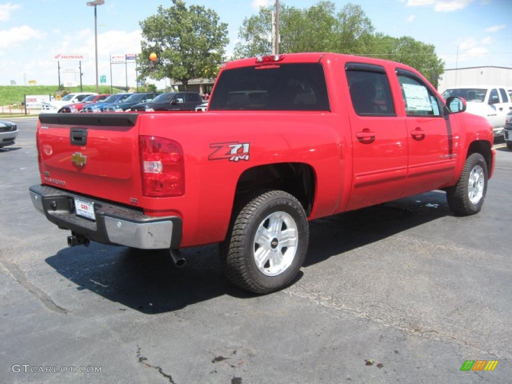 2011 Silverado 1500 LTZ Crew Cab 4x4 - Victory Red / Light Titanium/Dark Titanium photo #5