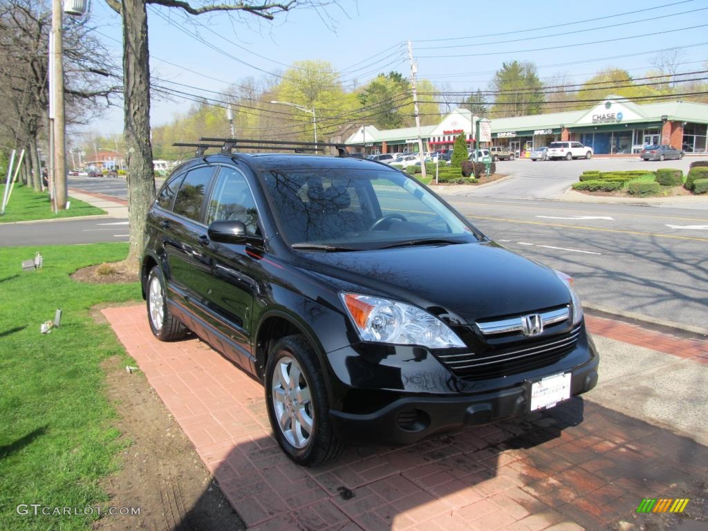 2009 CR-V EX-L 4WD - Crystal Black Pearl / Black photo #3