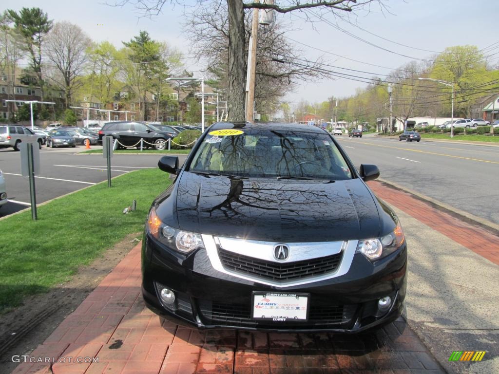 2010 TSX Sedan - Crystal Black Pearl / Parchment photo #2