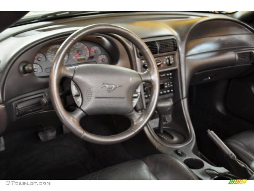 2002 Mustang GT Convertible - Satin Silver Metallic / Dark Charcoal photo #7