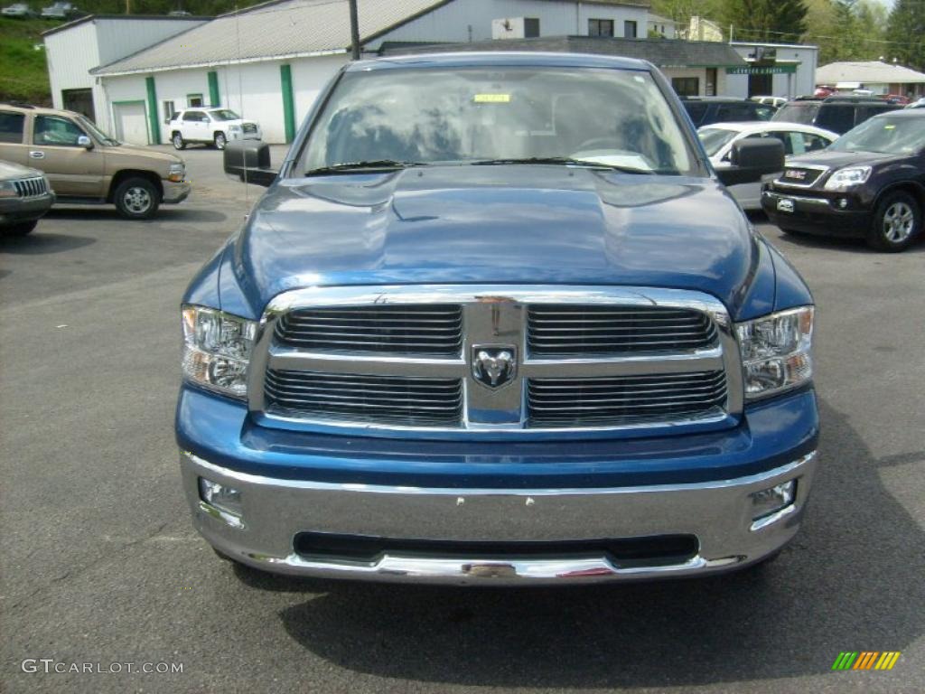 2011 Ram 1500 Big Horn Quad Cab 4x4 - Deep Water Blue Pearl / Dark Slate Gray/Medium Graystone photo #2