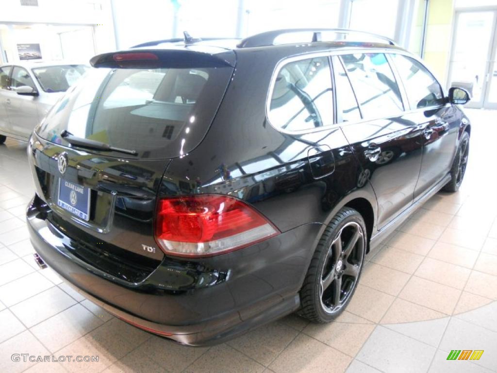Black 2011 Volkswagen Jetta TDI SportWagen Exterior Photo #48661087