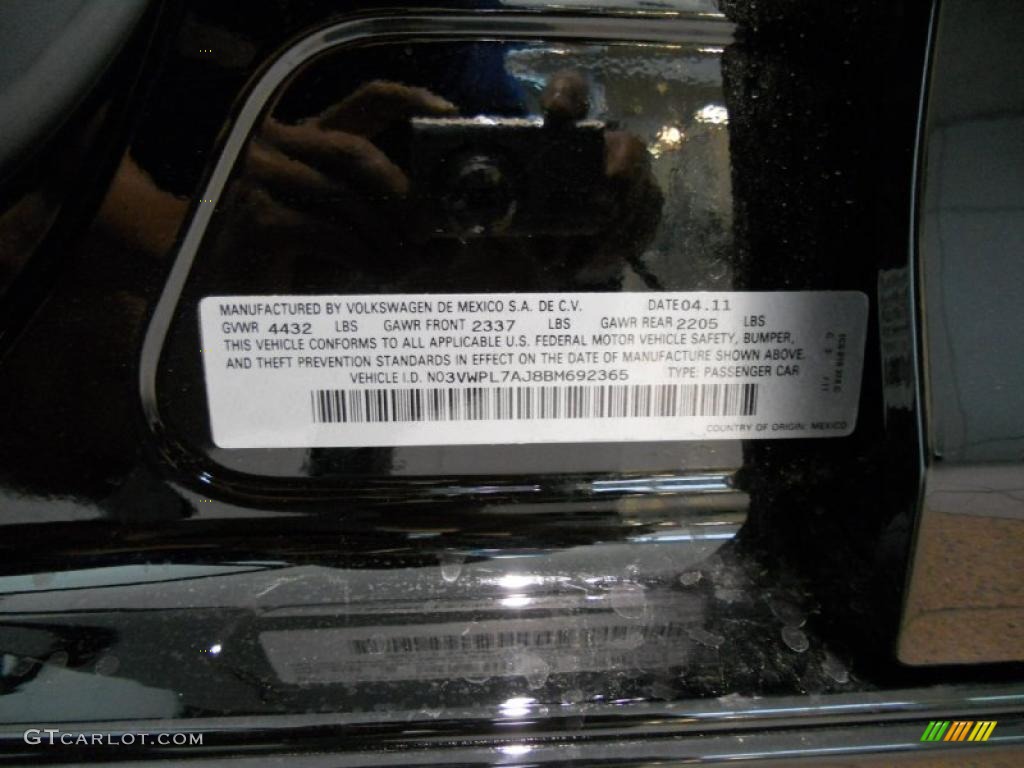 2011 Volkswagen Jetta TDI SportWagen Info Tag Photo #48661243