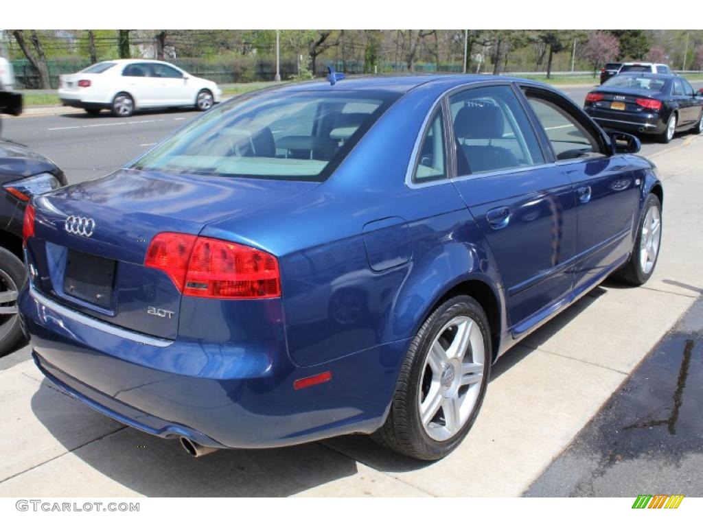 2008 A4 2.0T quattro S-Line Sedan - Ocean Blue Pearl Effect / Light Gray photo #5