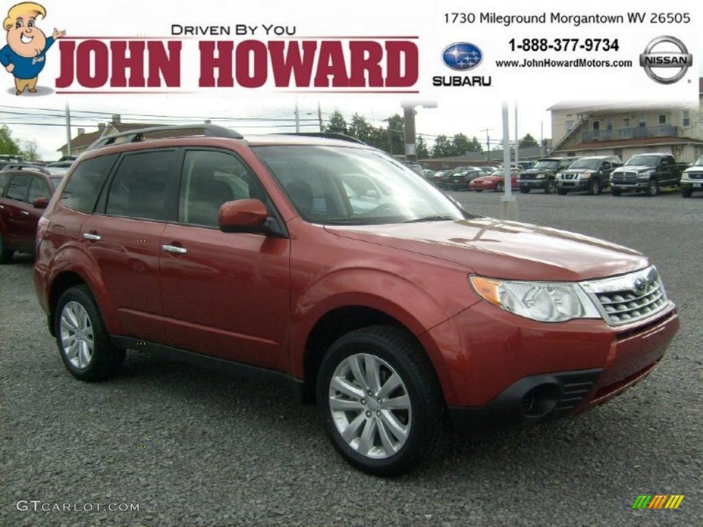 2011 Forester 2.5 X Premium - Paprika Red Metallic / Black photo #1