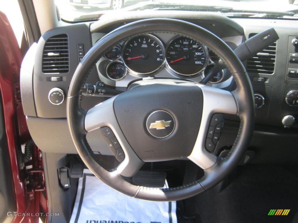 2008 Chevrolet Silverado 1500 LT Extended Cab 4x4 Dark Titanium Steering Wheel Photo #48665676