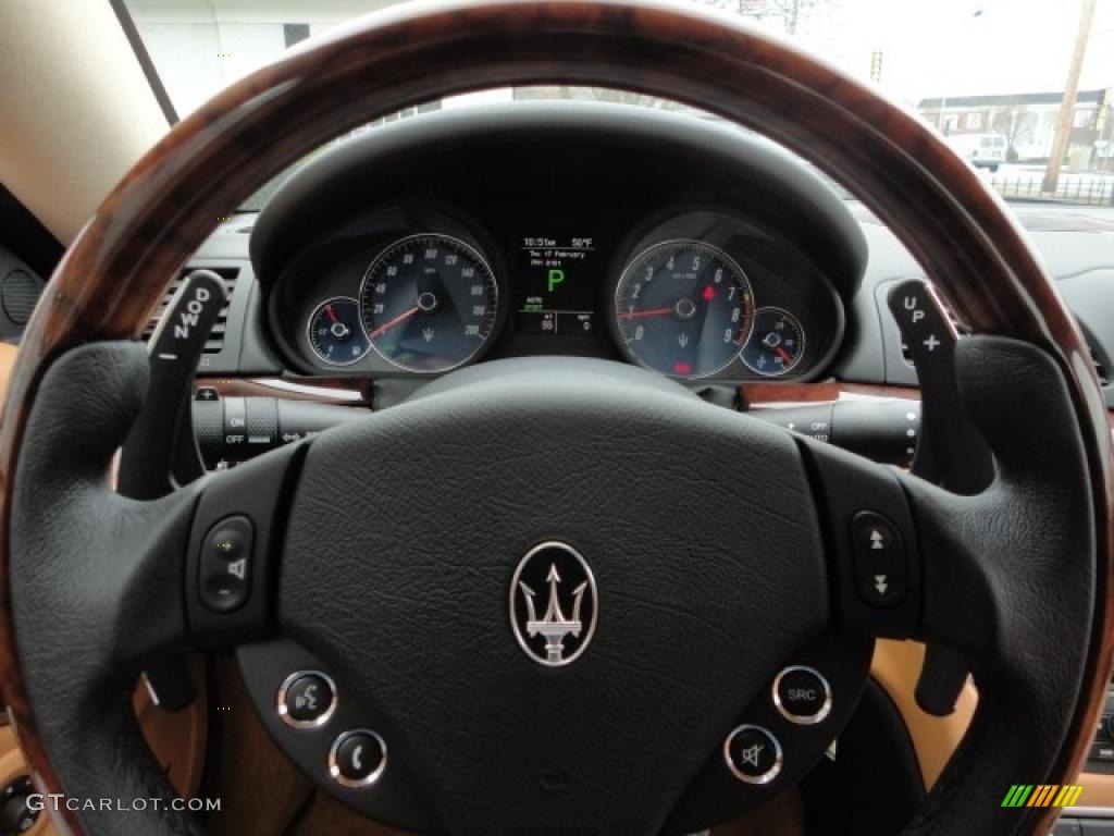 2011 Maserati GranTurismo S Automatic Cuoio Steering Wheel Photo #48666855