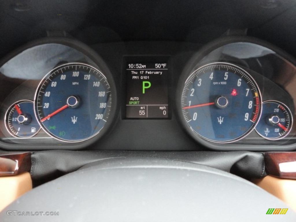 2011 Maserati GranTurismo S Automatic Gauges Photo #48666876