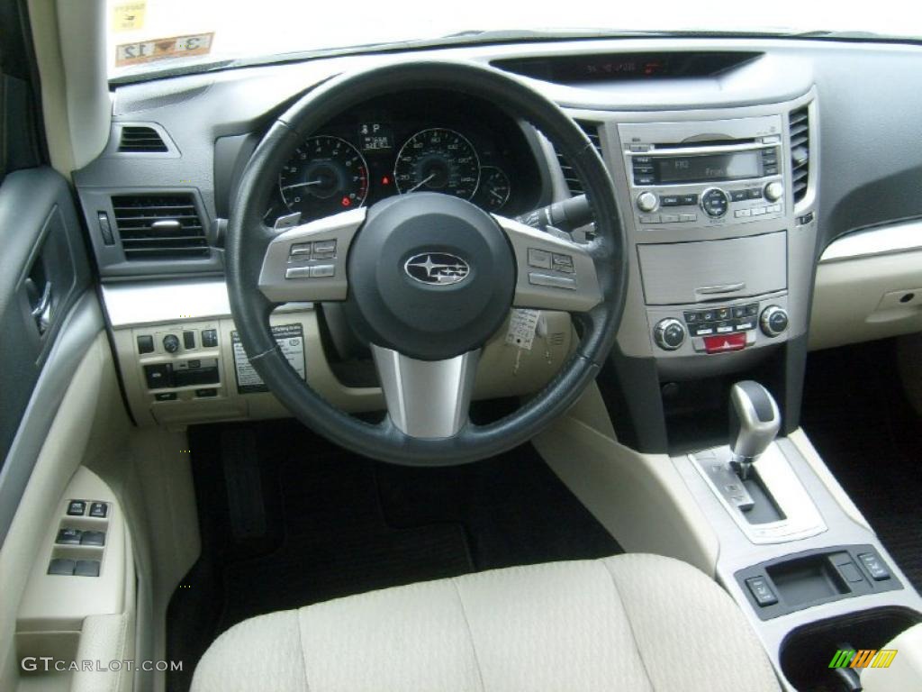 2010 Subaru Legacy 2.5i Premium Sedan Warm Ivory Dashboard Photo #48666939