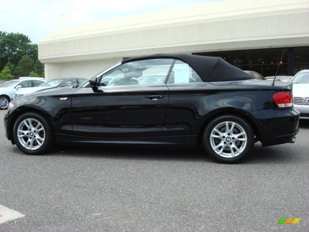 2008 1 Series 128i Convertible - Jet Black / Grey photo #23