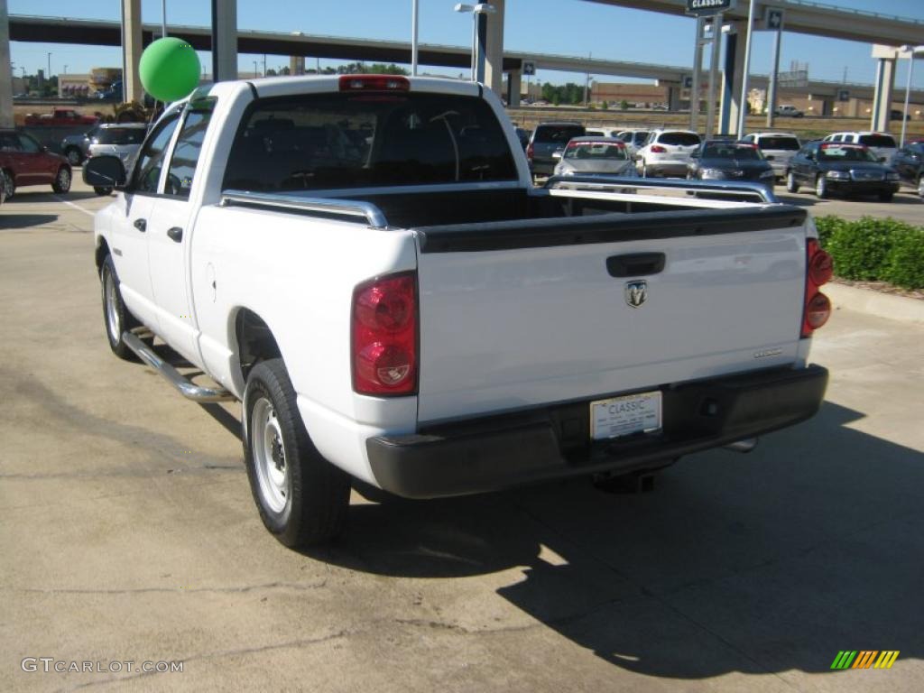 2008 Ram 1500 ST Quad Cab - Bright White / Medium Slate Gray photo #3