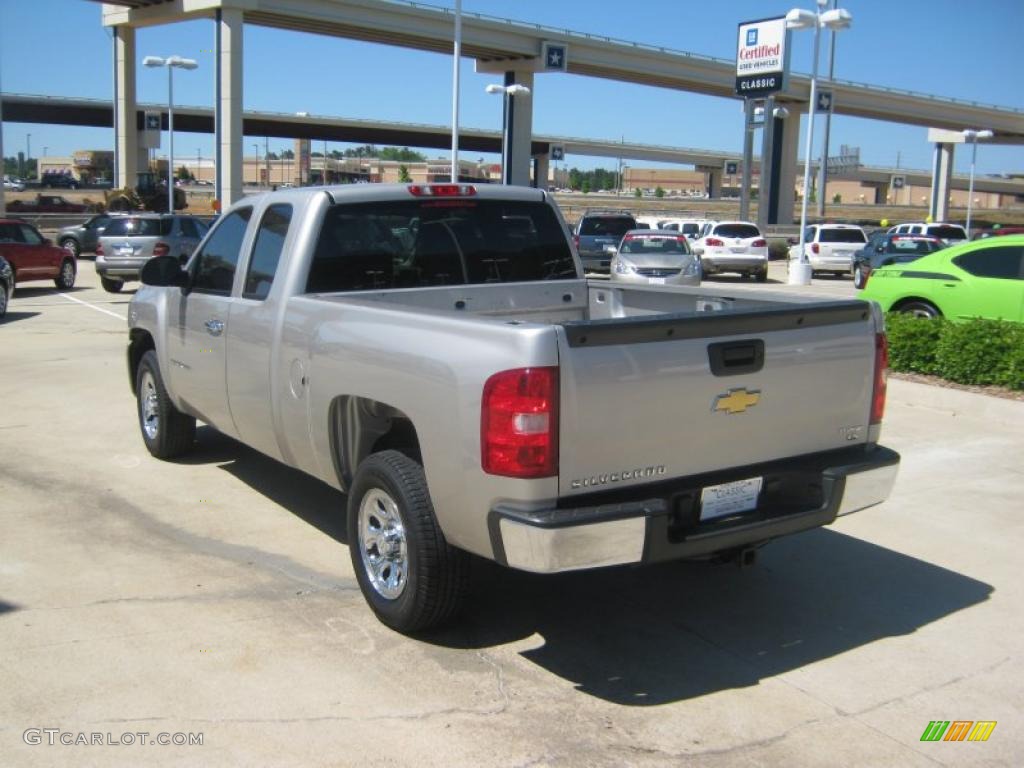 2008 Silverado 1500 LS Extended Cab - Silver Birch Metallic / Dark Titanium photo #3