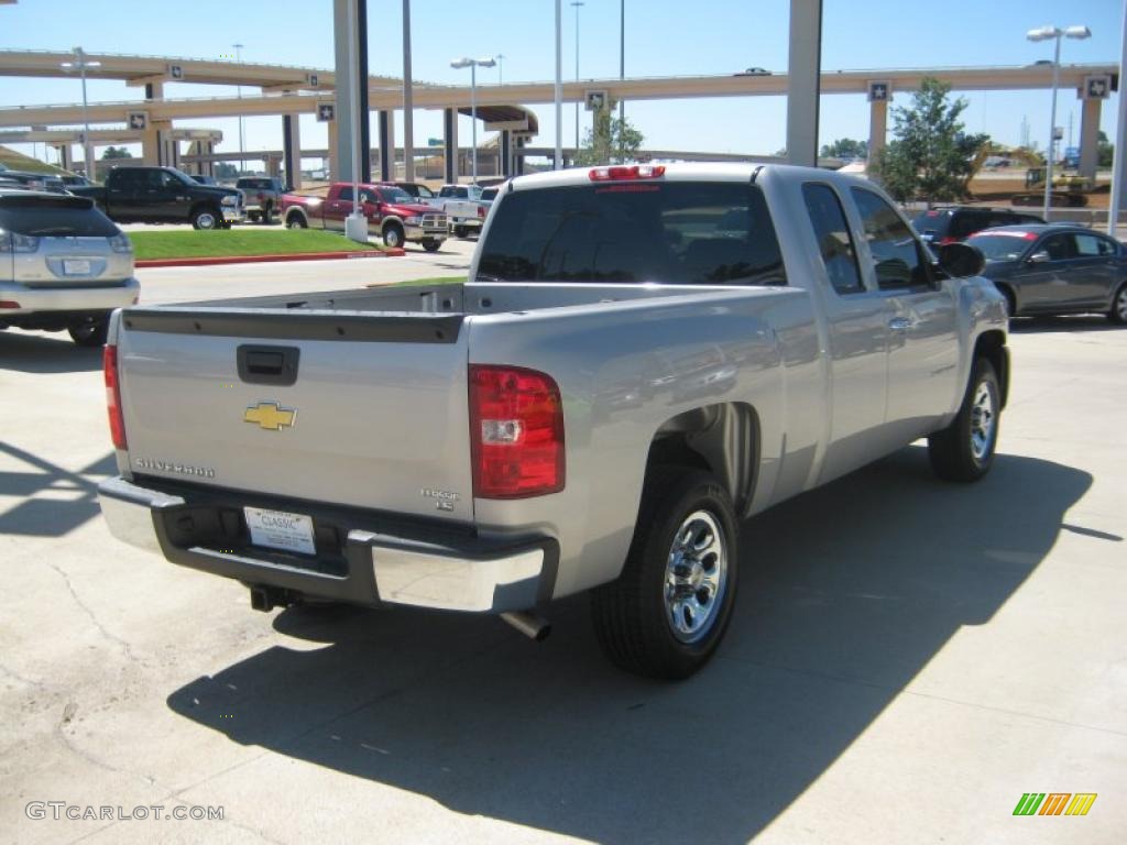 2008 Silverado 1500 LS Extended Cab - Silver Birch Metallic / Dark Titanium photo #5