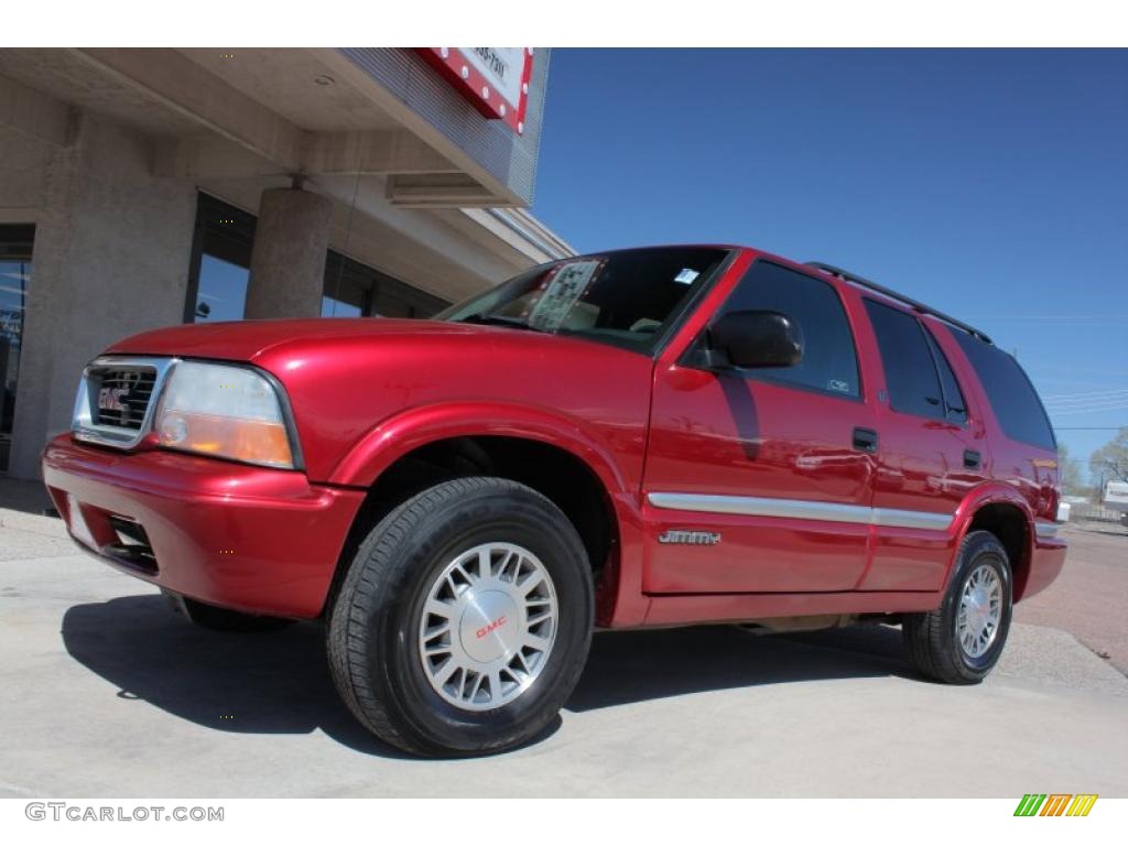 2000 Jimmy SLE 4x4 - Magnetic Red Metallic / Graphite photo #15
