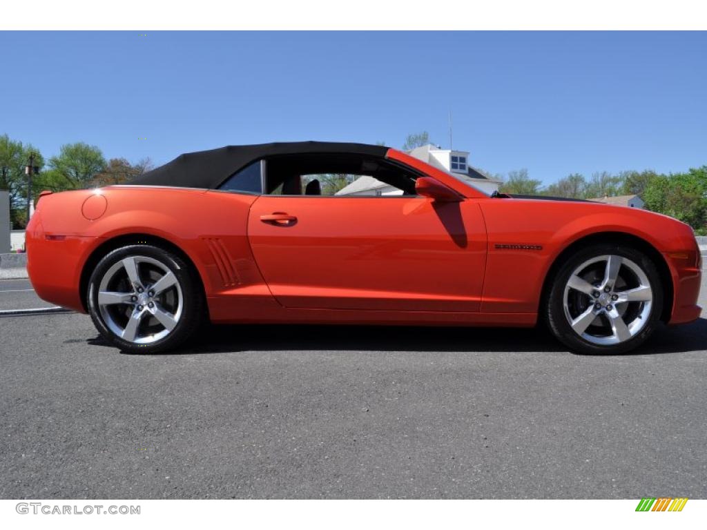 Inferno Orange Metallic 2011 Chevrolet Camaro SS/RS Convertible Exterior Photo #48674715