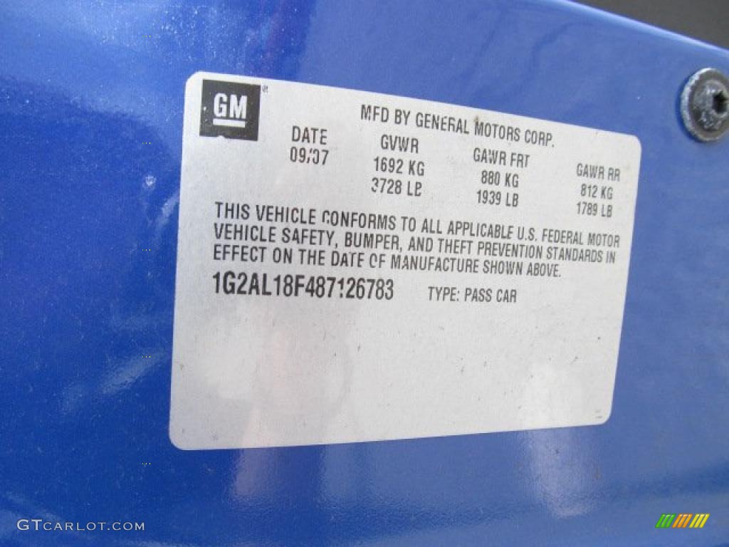 2008 G5  - Nitrous Blue Metallic / Ebony photo #14