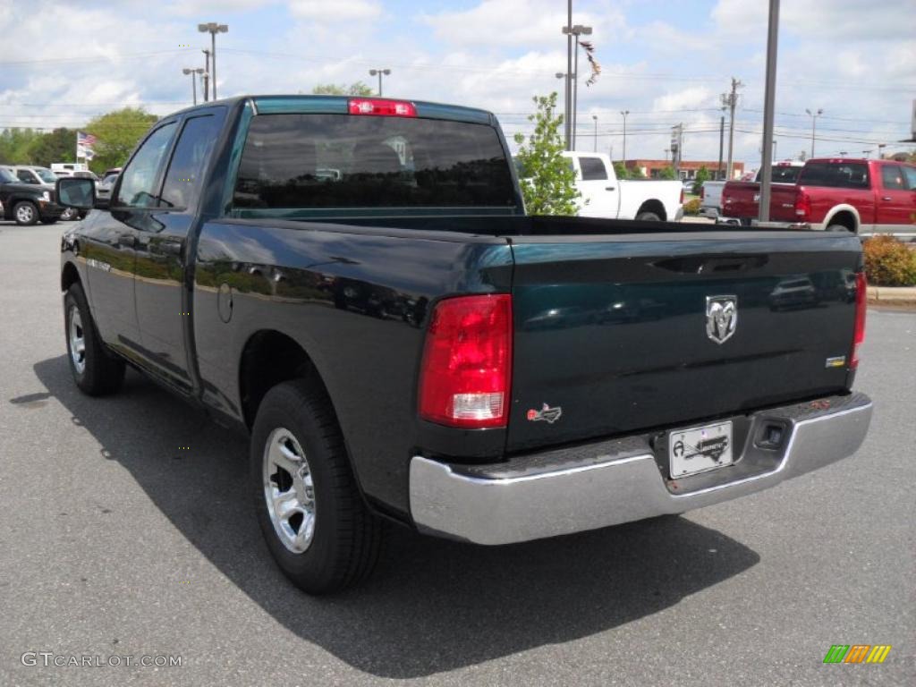 2011 Ram 1500 ST Quad Cab - Hunter Green Pearl / Dark Slate Gray/Medium Graystone photo #2