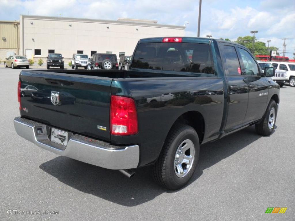 2011 Ram 1500 ST Quad Cab - Hunter Green Pearl / Dark Slate Gray/Medium Graystone photo #4