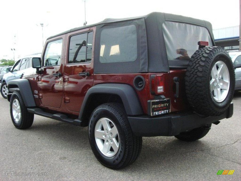 2007 Wrangler Unlimited X 4x4 - Red Rock Crystal Pearl / Dark Slate Gray/Medium Slate Gray photo #4