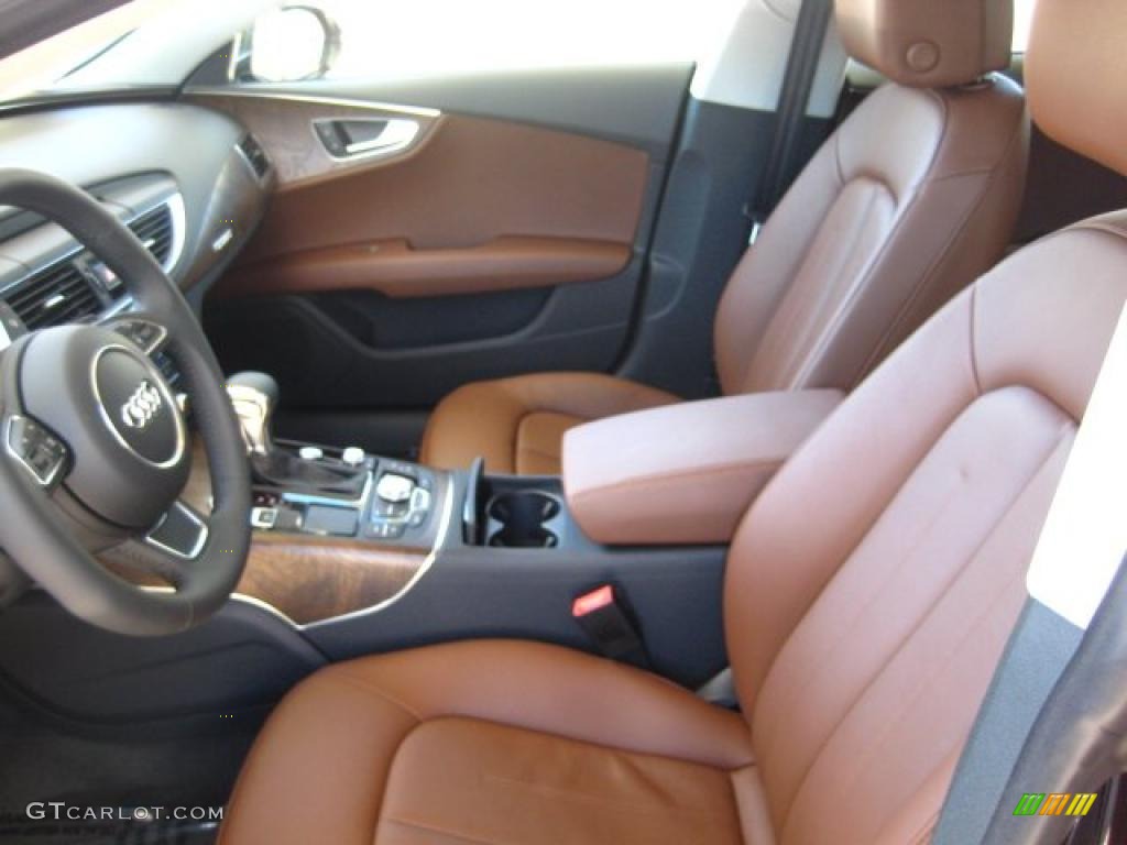 Nougat Brown Interior 2012 Audi A7 3.0T quattro Premium Photo #48677874