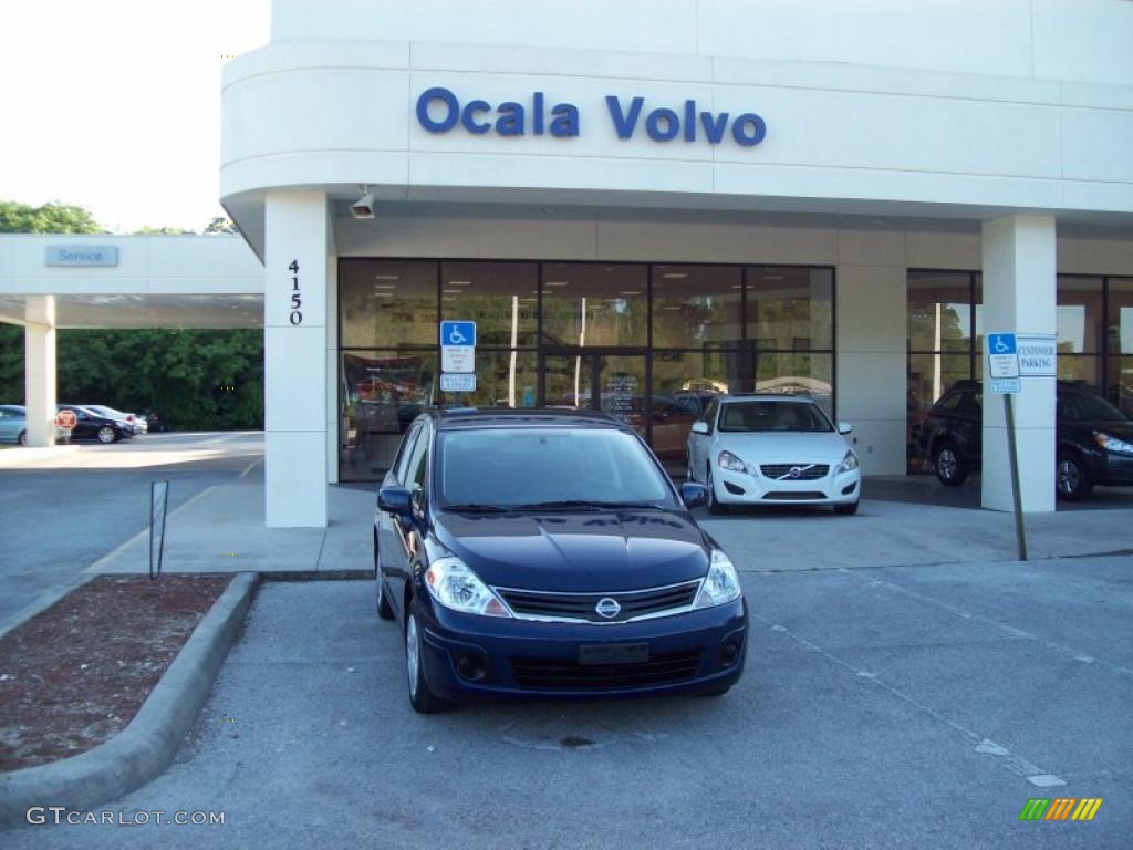 2010 Versa 1.8 S Sedan - Blue Onyx Metallic / Charcoal photo #1