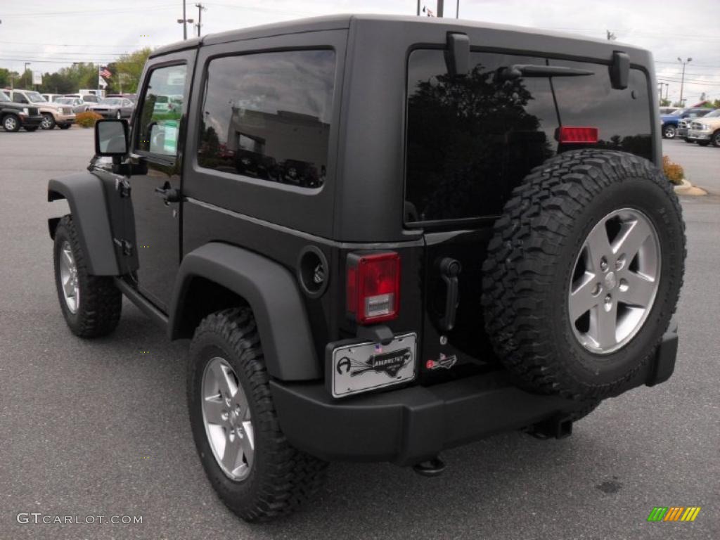 2011 Wrangler Rubicon 4x4 - Black / Black photo #2