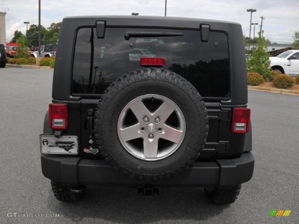 2011 Wrangler Rubicon 4x4 - Black / Black photo #3