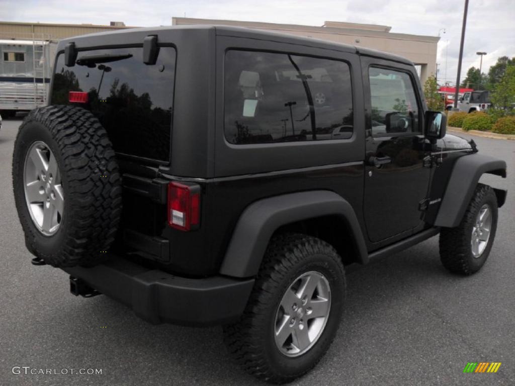 2011 Wrangler Rubicon 4x4 - Black / Black photo #4