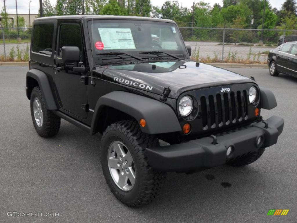 2011 Wrangler Rubicon 4x4 - Black / Black photo #5