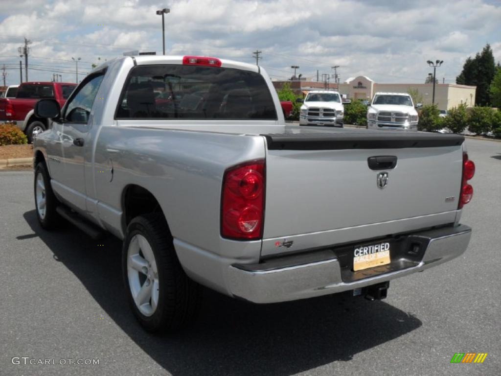 2007 Ram 1500 SLT Regular Cab - Bright Silver Metallic / Medium Slate Gray photo #2