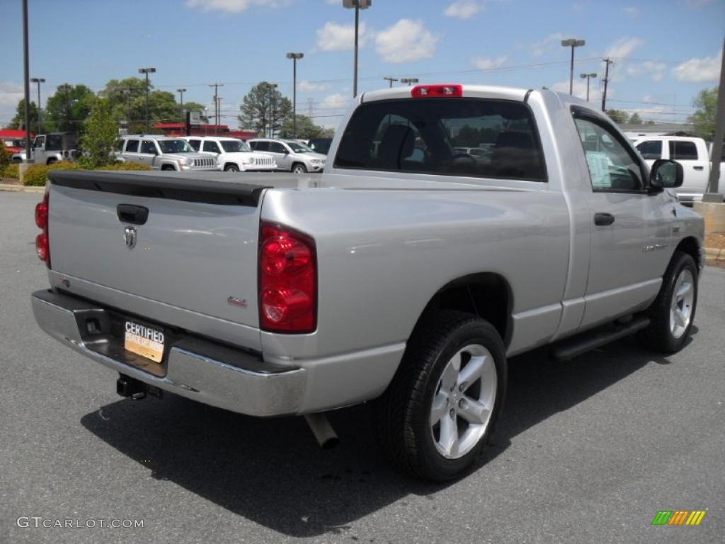 2007 Ram 1500 SLT Regular Cab - Bright Silver Metallic / Medium Slate Gray photo #4