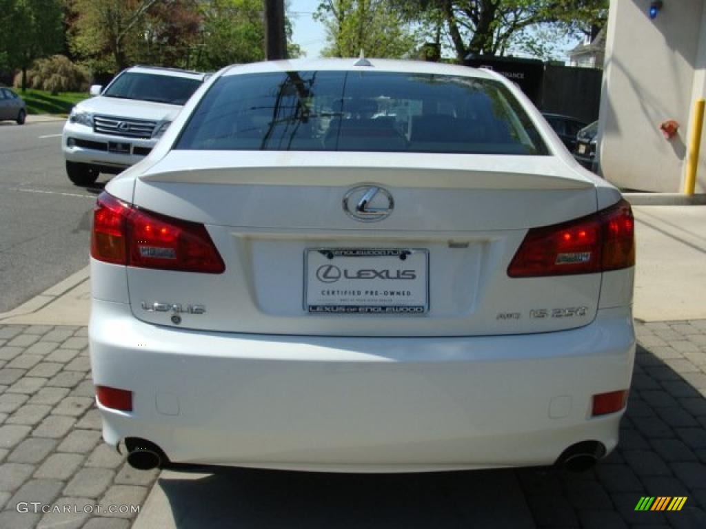 2008 IS 250 AWD - Starfire White Pearl / Black photo #5
