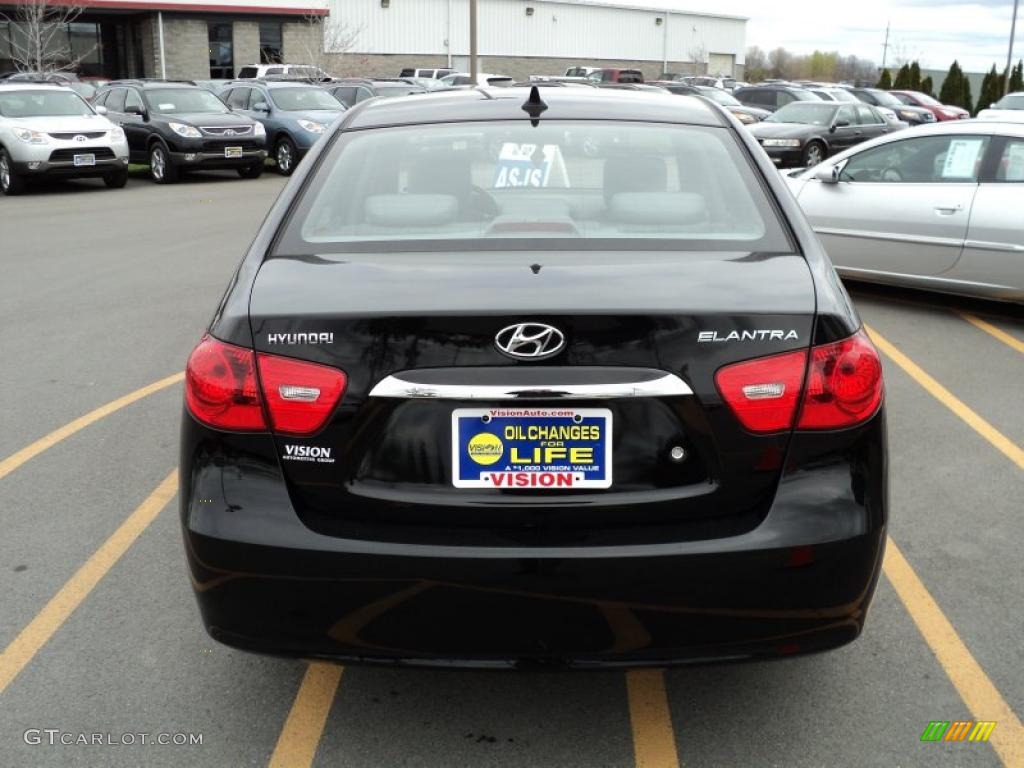 2010 Elantra SE - Ebony Black / Gray photo #8