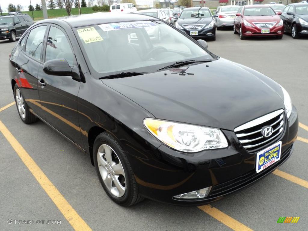 2010 Elantra SE - Ebony Black / Gray photo #11