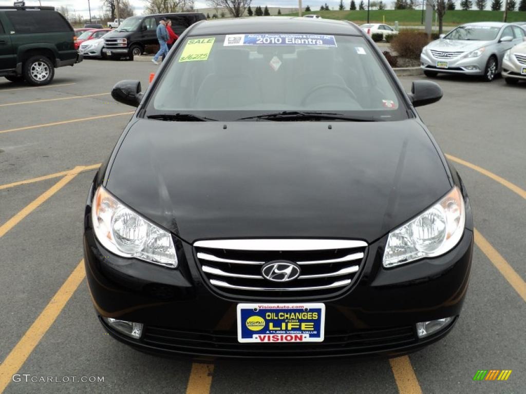 2010 Elantra SE - Ebony Black / Gray photo #12
