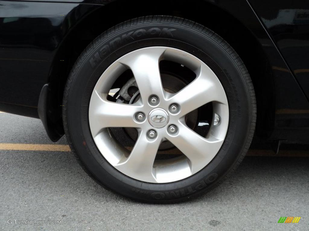 2010 Elantra SE - Ebony Black / Gray photo #17