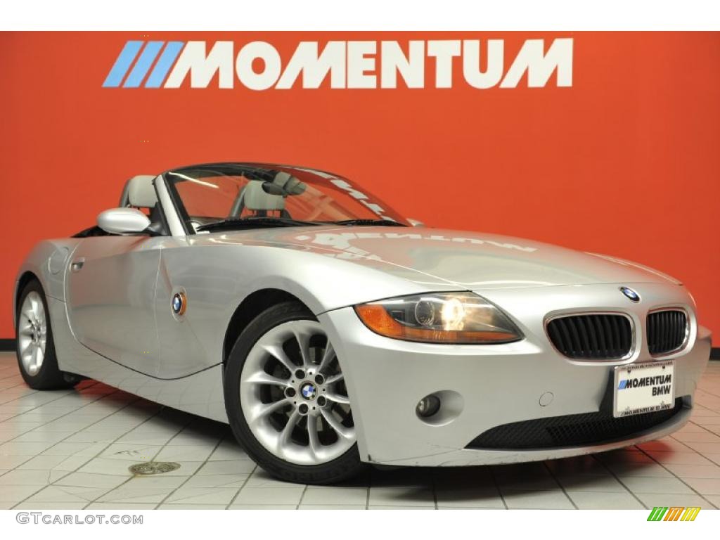 2003 Z4 2.5i Roadster - Titanium Silver Metallic / Pearl Grey photo #1