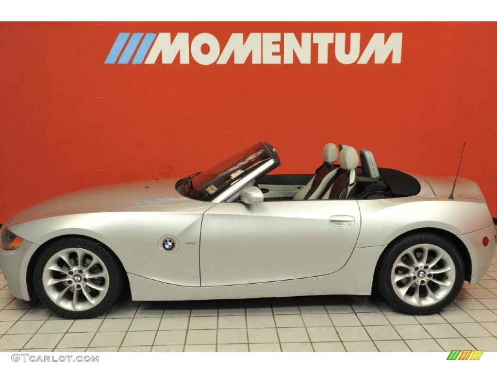 2003 Z4 2.5i Roadster - Titanium Silver Metallic / Pearl Grey photo #13