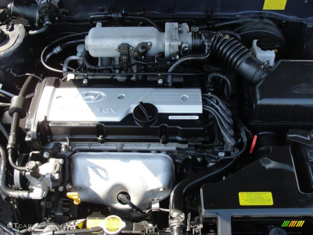 2005 Hyundai Accent GLS Sedan 1.6 Liter DOHC 16 Valve 4 Cylinder Engine Photo #48685472