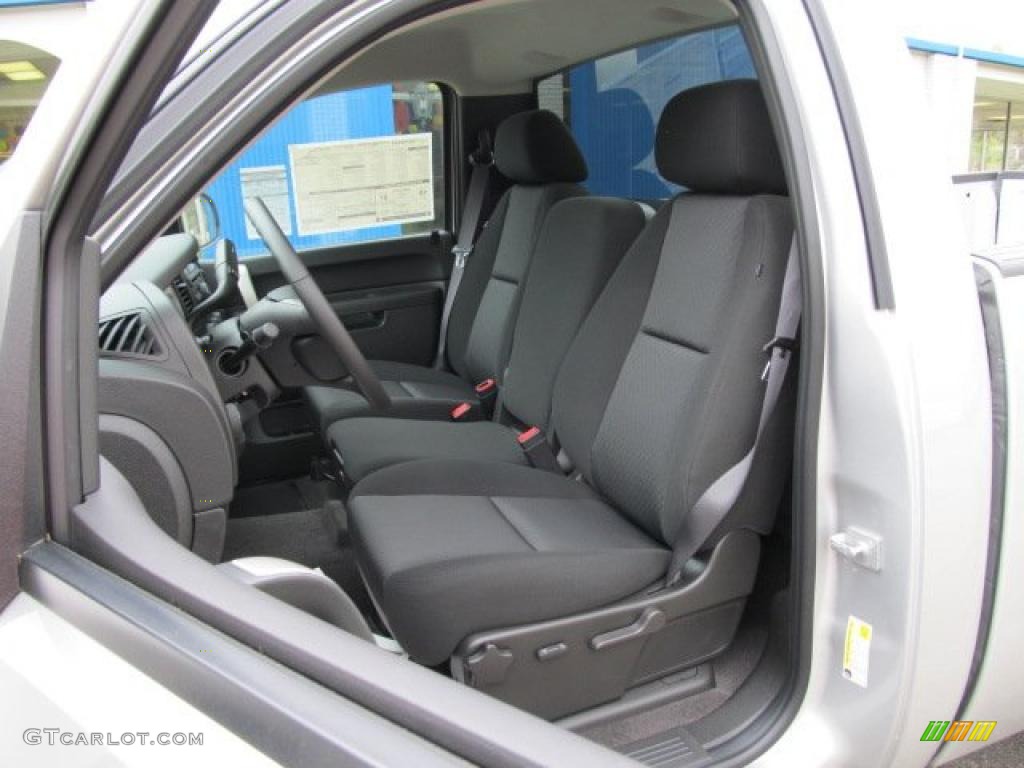Ebony Interior 2011 Chevrolet Silverado 1500 LT Regular Cab 4x4 Photo #48685590